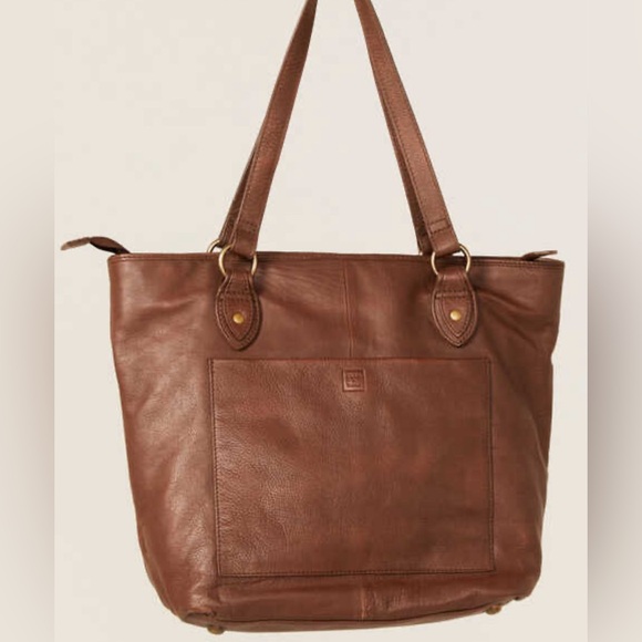 Cleo + Wolf Women's Basketweave Leather Tote Purse Handbag - Picture 2 of 12